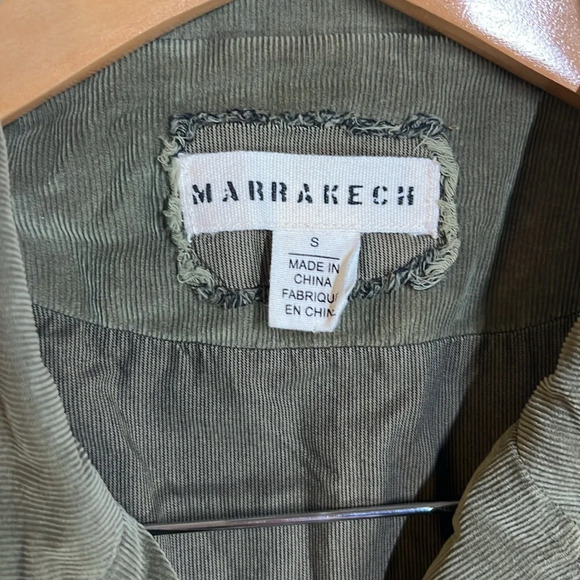 Marrakech Anthropologie Army Green Cotton Utility Vest, Women’s Size Small - Picture 5 of 9